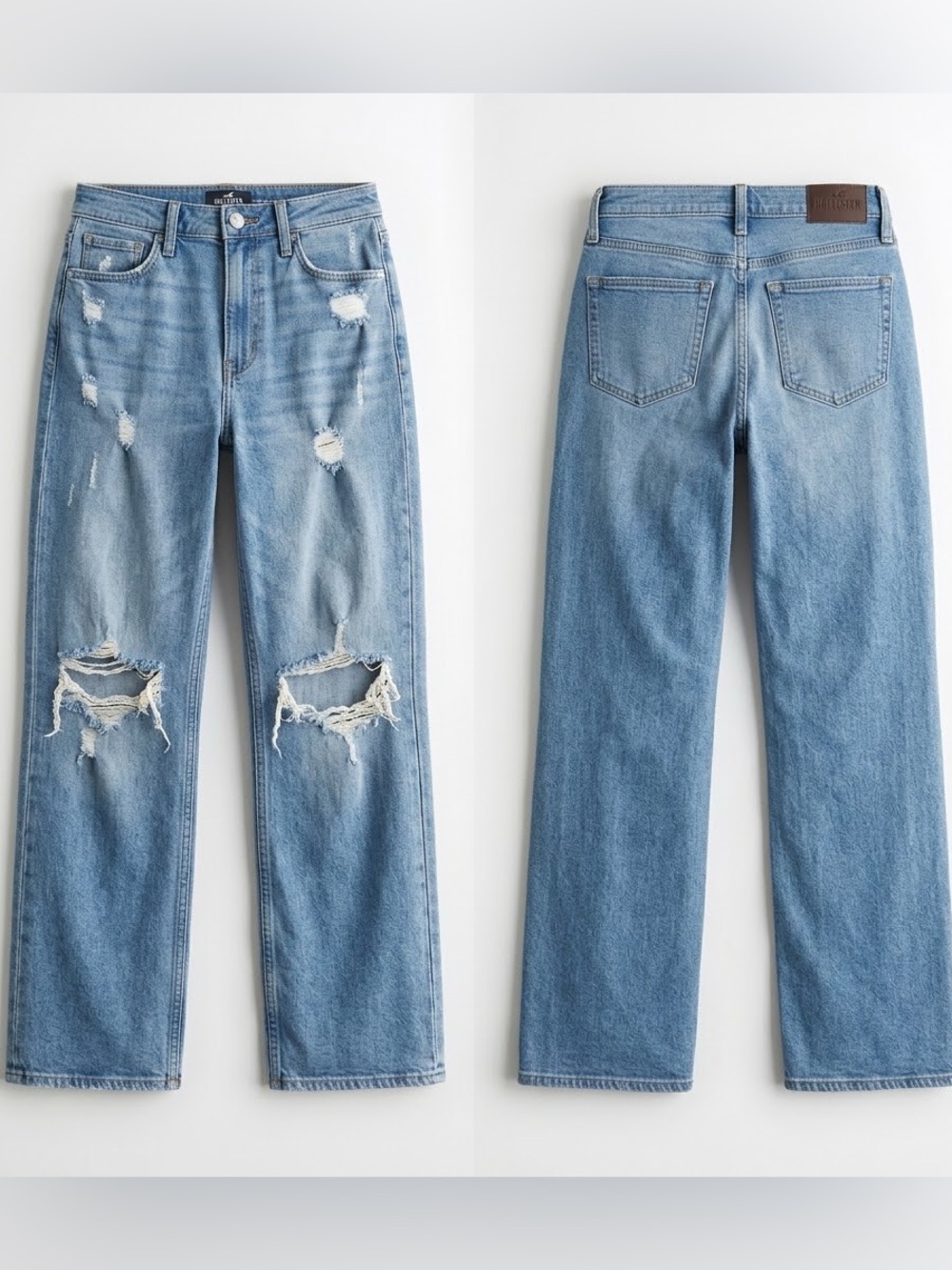 Vintage Retro Y2K HOLLISTER Grungecore Distressed Jeans